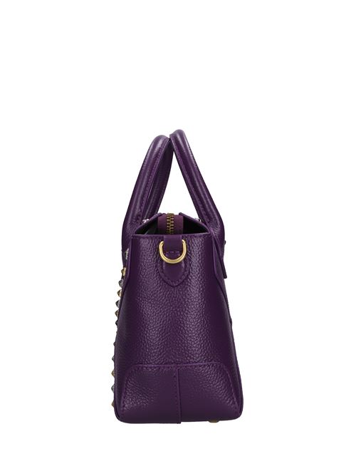 Borsa FRIVOLOUS SMALL in pelle e borchie LA CARRIE | 142P-LS-115-TBLVIOLETTO